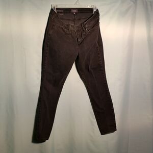NYDJ Women’s Skinny Jeans Brown Size 10/p  Mid Rise Stretch Denim Pants